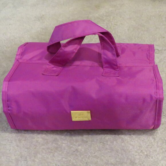 Joy Mangano JM New York Roll Up Makeup Beauty Jewelry Organizer - Purple Medium - Picture 1 of 15